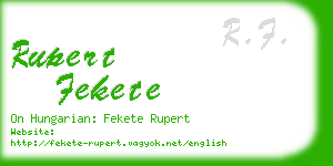 rupert fekete business card